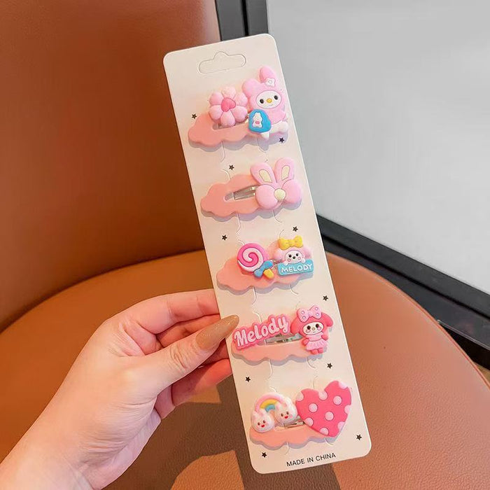 Wholesale 5pcs/set Cute Cartoon Hair Clips for Kids - Side Hairpins