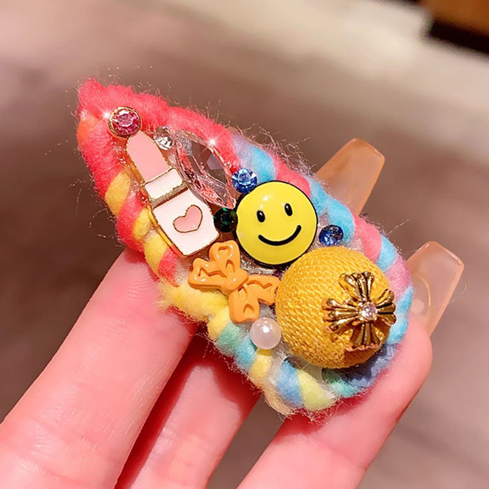 Wholesale cute smile face girl Hair Clips accessories