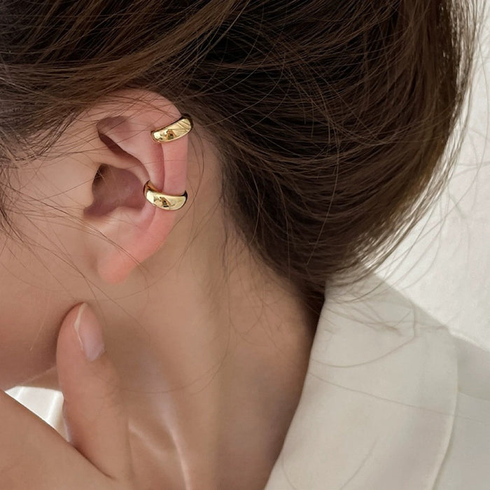 Wholesale Simple and minimalist metal ear bone clip, cool style, light luxury, high-end feeling, no ear holes, ear clip, versatile earrings and earrings