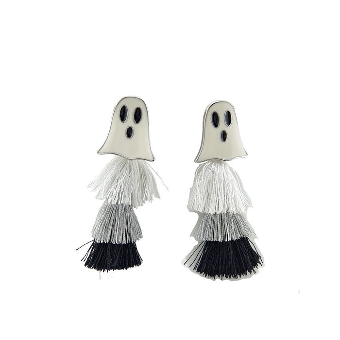 Wholesale Exaggerated tassel earrings  ghost earrings