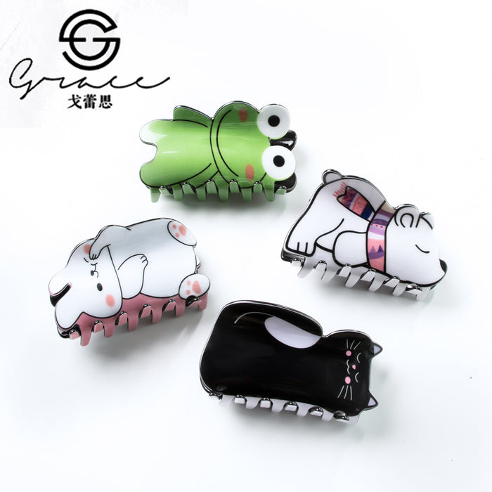 Wholesale Frog hairpin rabbit jewelry bear cartoon cute grip clip