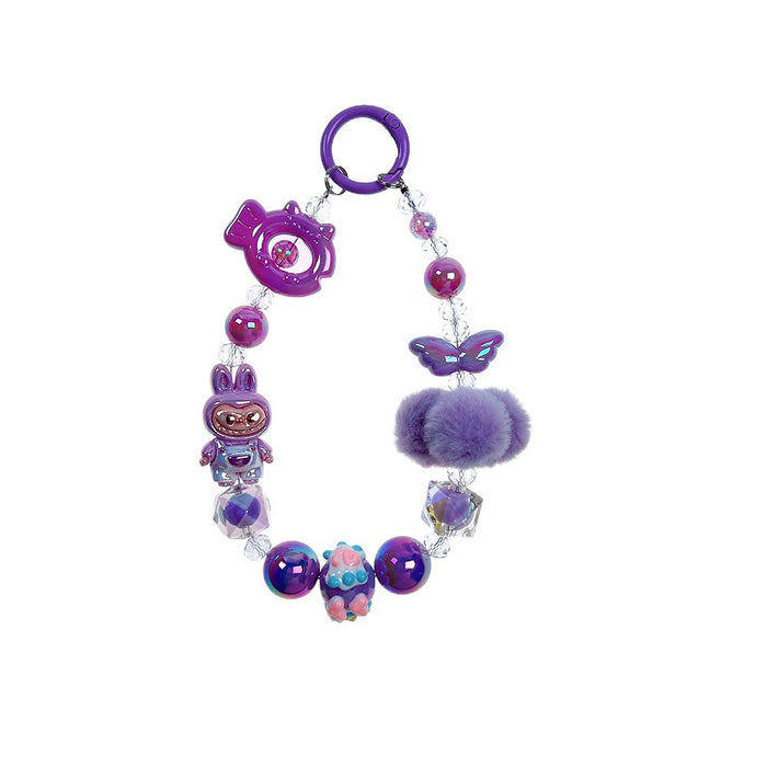 Wholesale Fur Ball Doll Mobile Phone Chain Girl Cartoon  Bag Gift Pendant