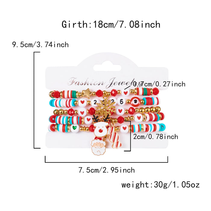 Wholesale Christmas bracelet personalized cute design  elk pendant bracelet set