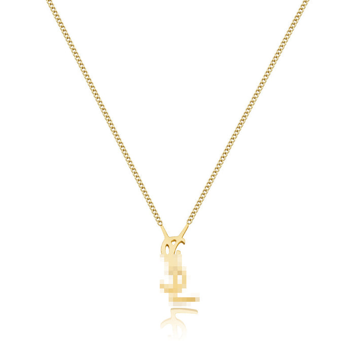 Wholesale Titanium steel gold-plated luxury collarbone chain necklace