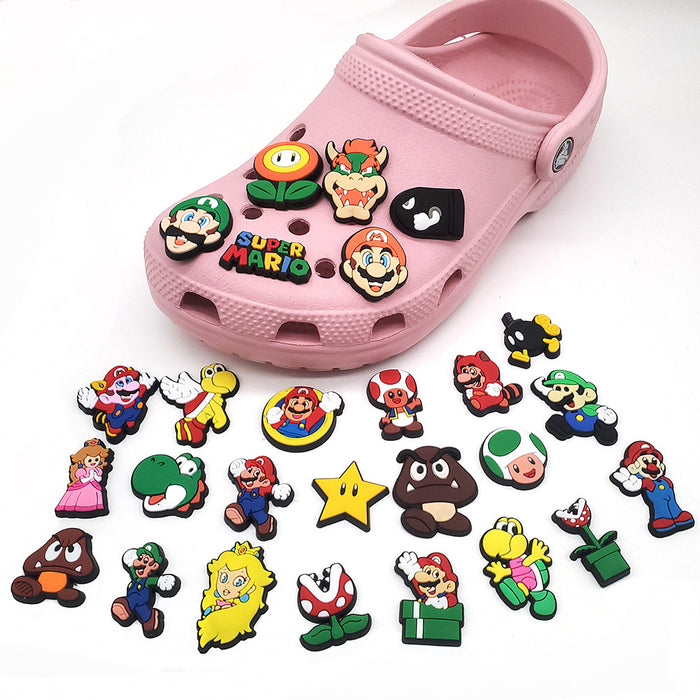 Wholesale Random 10PCS Cartoon PVC Hole Shoes Shoe Buckle JDC-SC-WanX004