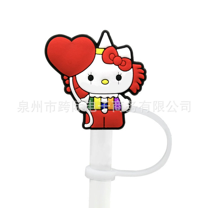 Wholesale 10pcs Silicone Cartoon Straw Cover JDC-SCR-KuaJ008