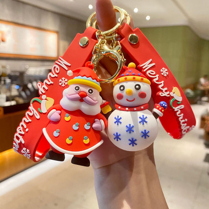 Wholesale Christmas Silicone Cartoon Doll Keychain JDC-KC-MingT087