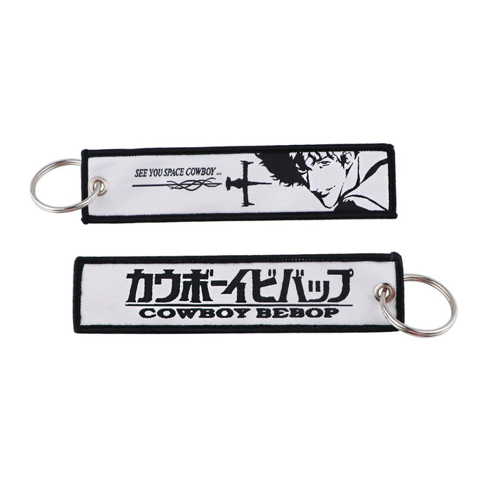 Wholesale Anime Style Cloth Keychain Woven Label Pendant Trendy Bag Charm Car Key Accessory For Everyday Use