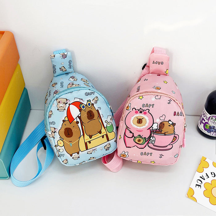 Wholesale Cute Cartoon Children' s Bag Chest Bag Kindergarten Little Girl' s Outgoing Crossbody Bag