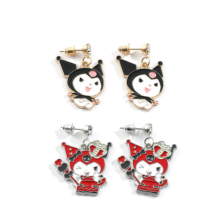 Wholesale Cartoon Cute Alloy Oil Drop Earrings JDC-ES-ShaoH009