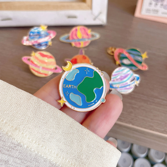 Wholesale Planet Series Eight Major Planets Metal Brooch