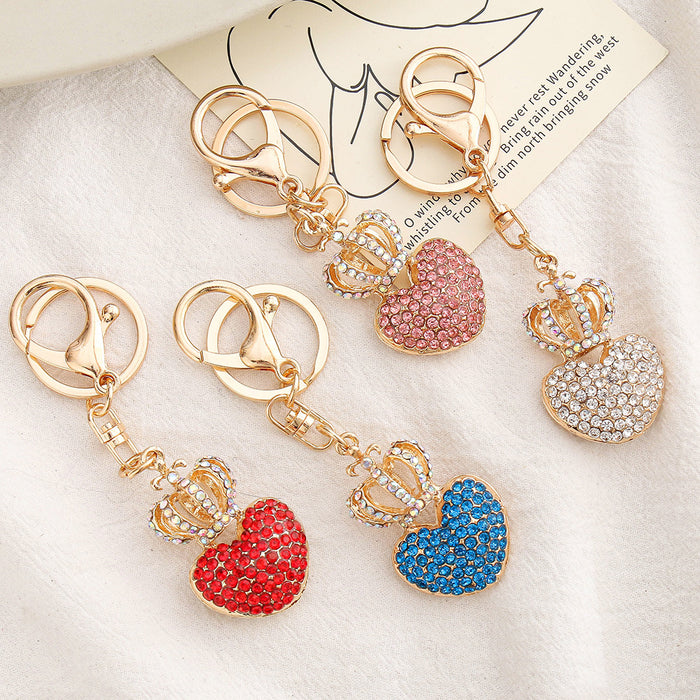 Wholesale Diamond Love Crown Alloy Keychain JDC-KC-ChaoK043