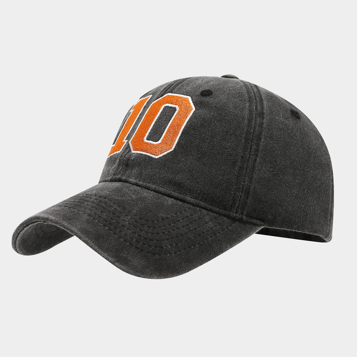 Wholesale Retro washed embroidered number baseball fashionhat for men and women