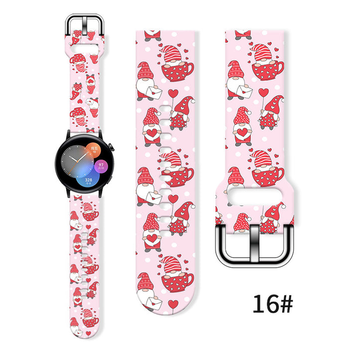 Wholesale Printed Silicone Watch Strap Wristband JDC-WD-NuoQi036