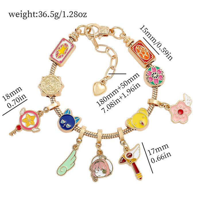 Wholesale Anime Bracelet Diy Beaded Loose Bead Bracelet JDC-BT-ZhuoS012