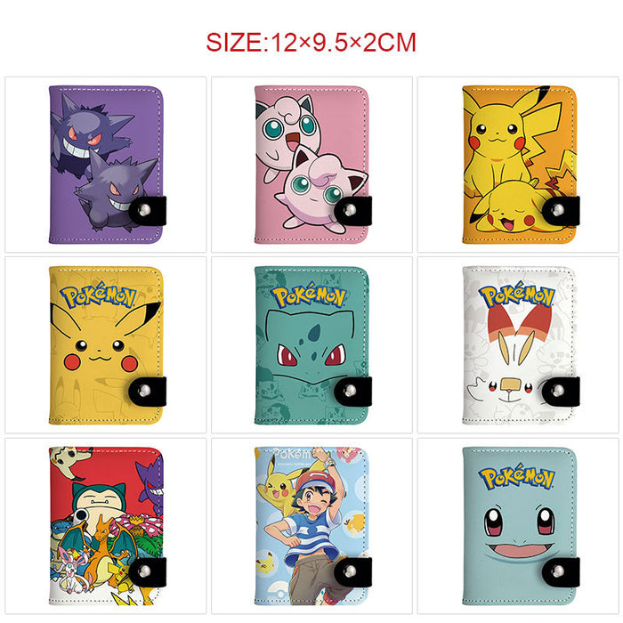 Wholesale Trendy Print PU Snap Button Coin Purse Multilayer Wallet For Everyday Street Fashion