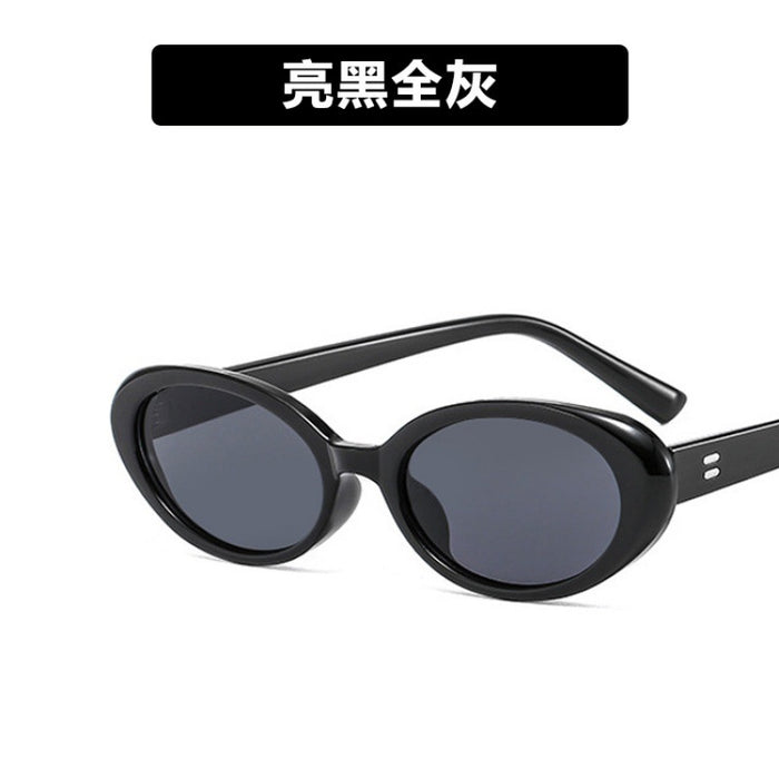 Wholesale Sunglasses high-end retro black oval new sunglasses UV resistant