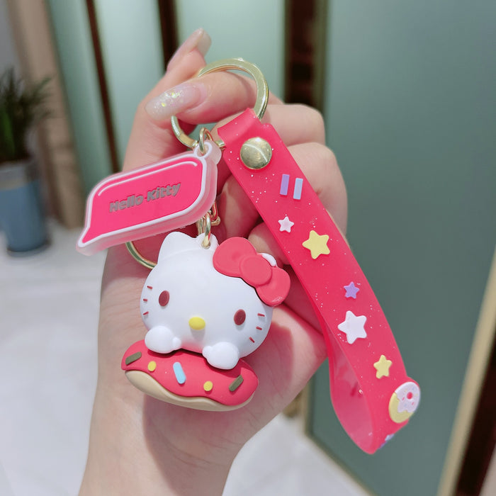 Wholesale Sanrio Donuts Series Cartoon Keychains JDC-KC-HongH001