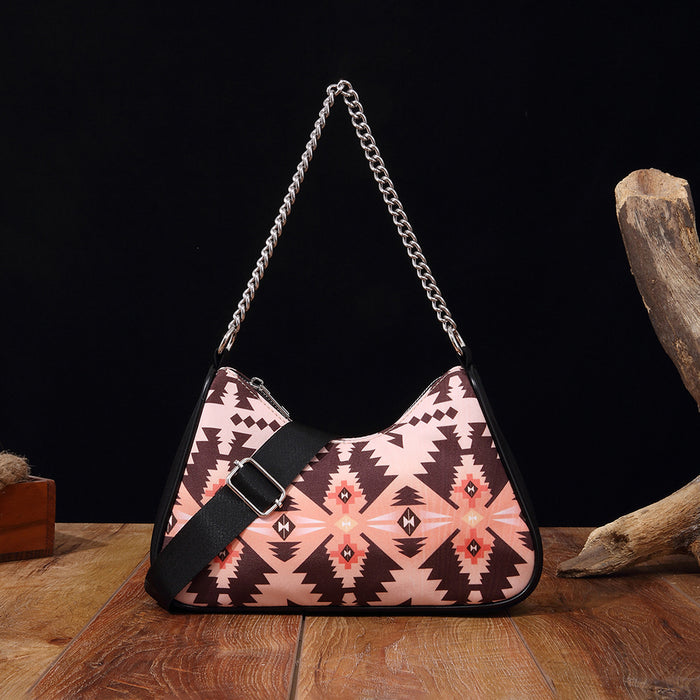 Wholesale Aztec Bohemian style one-shoulder crossbody handbag for women