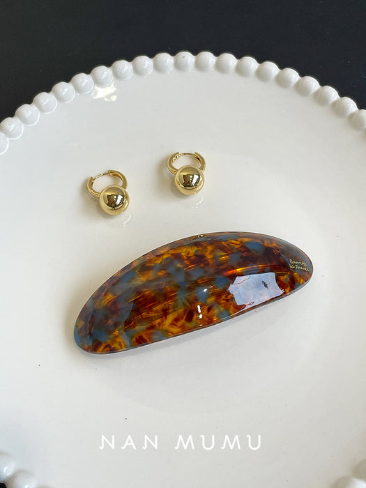 Wholesale Spring clip, high-end feeling, oval half tied hair, straight clip tied ponytail hair clip, headband