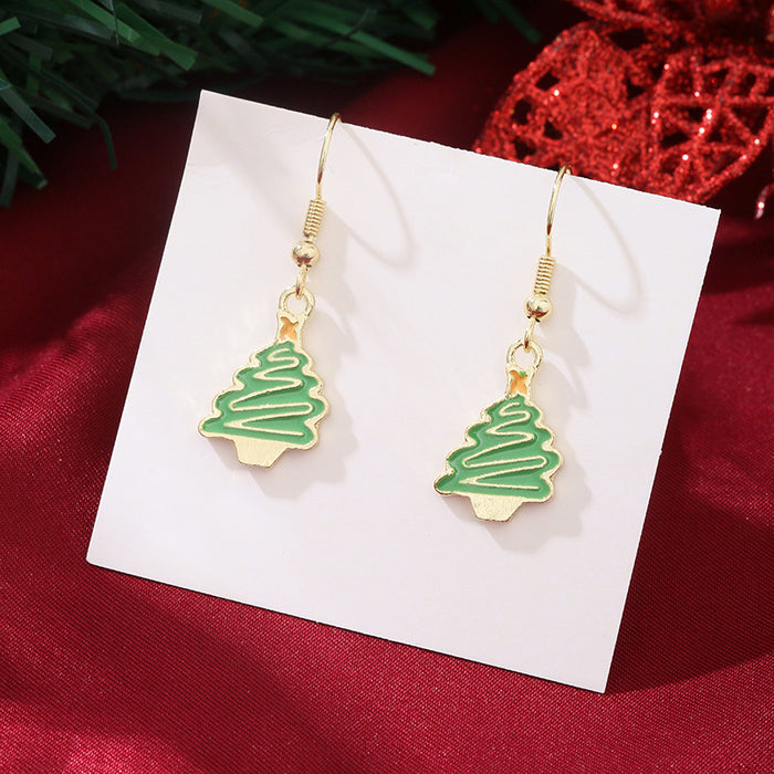 Wholesale Christmas  snowflake earrings,  candy cane bell elk earrings,  Christmas hat earrings