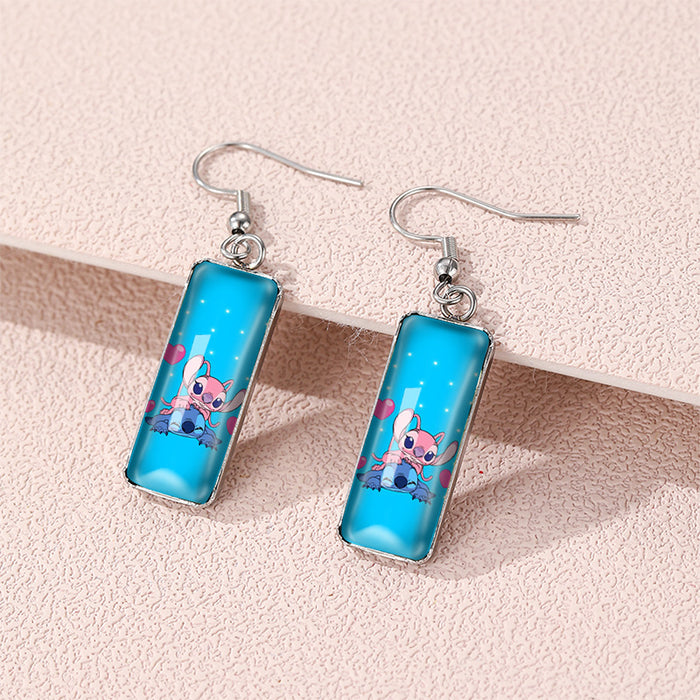 Wholesale Cartoon Square Time Gem Earrings (F) JDC-ES-XiangL062