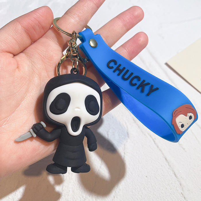 Wholesale Silicone Cartoon Doll Keychain JDC-KC-Qiwei016