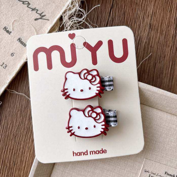 Wholesale Handmade Fabric Cartoon Bow Hair Clip