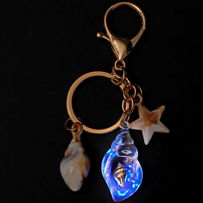 Wholesale Luminous Conch Acrylic Keychain JDC-KC-RongRui054