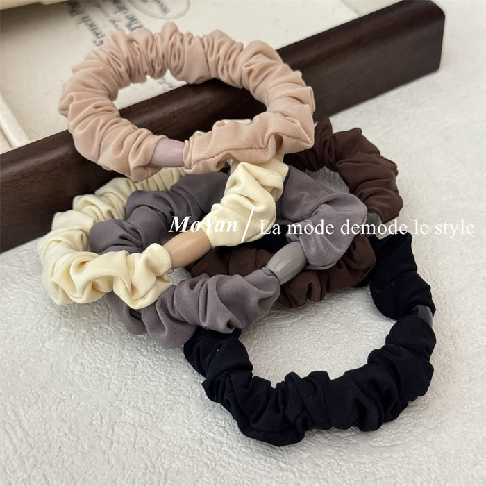 Wholesale Durable Hair Rope Hair Rubber Band Ponytail Leather Cover Hair Rope