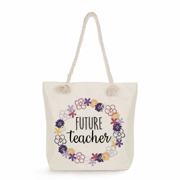 Wholesale Teacher's Day Printing Portable Storage Beach Bag Shoulder Bag JDC-SD-AnKe003