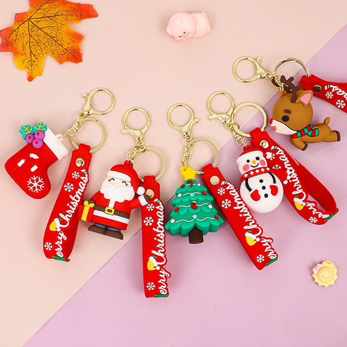 Wholesale Creative  keychain car pendant exquisite bag key ornament Christmas small gift