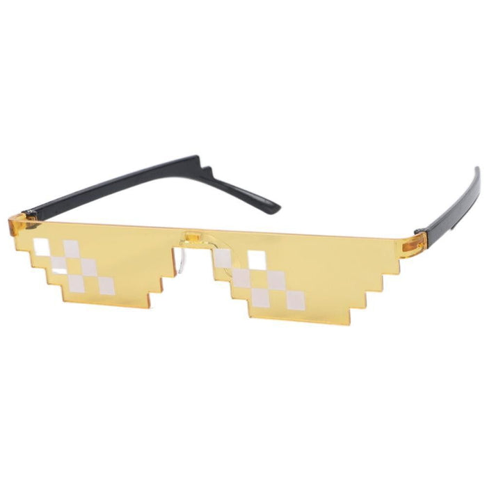 Wholesale Mosaic Glasses Personalized Pixel Sunglasses Double Row Mosaic Glasses