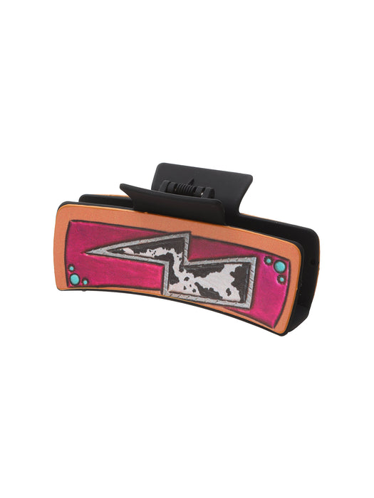 Wholesale Western Style Leather Hairpin Cactus Butterfly Shark Clip Women Grab Clip