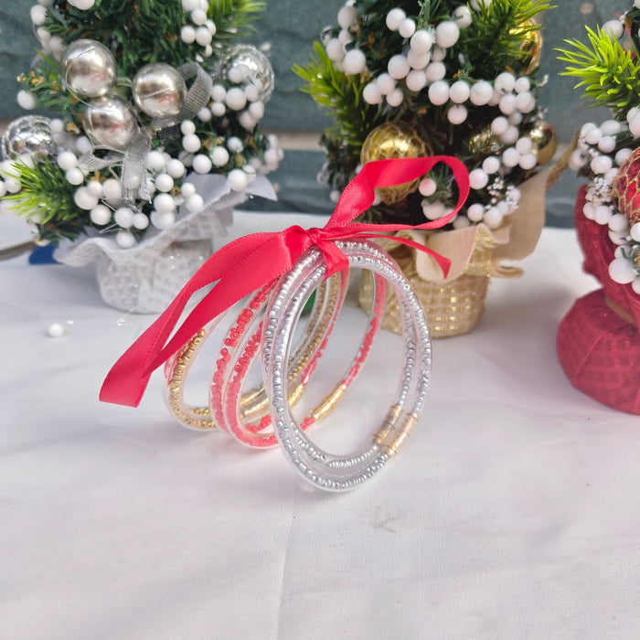 Wholesale 6-layer ribbon silicone tube Christmas bracelet