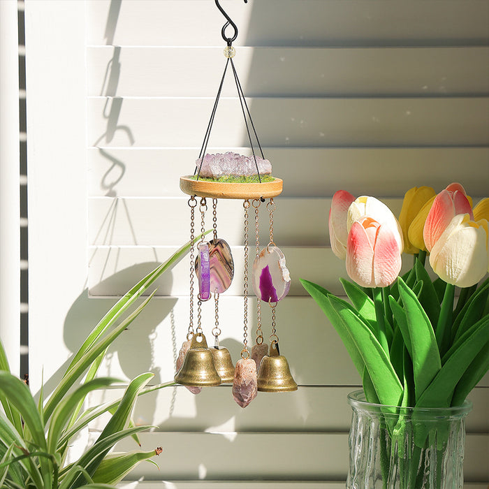 Wholesale Metal Electroplated Sunflower Wind Chime Car Decorative Accessory