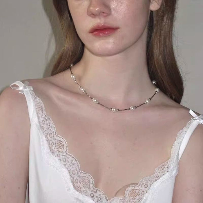 Wholesale Girly Heart Red Apple Design Necklace