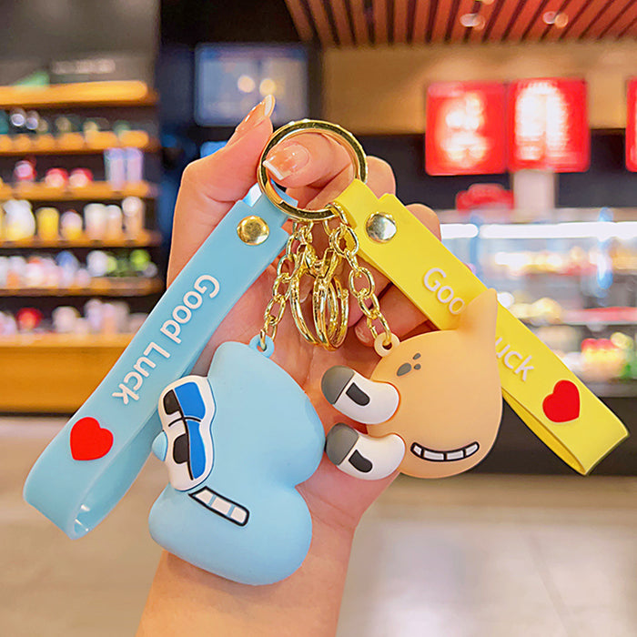 Wholesale Cartoon Silicone Doll Keychain JDC-KC-MingT035