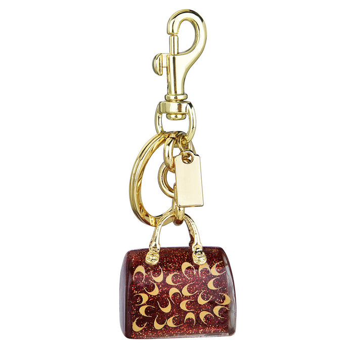Wholesale Chic Letter C Bag Charm Keychain Red Alloy Electroplated Women S Purse Pendant Gift Resale