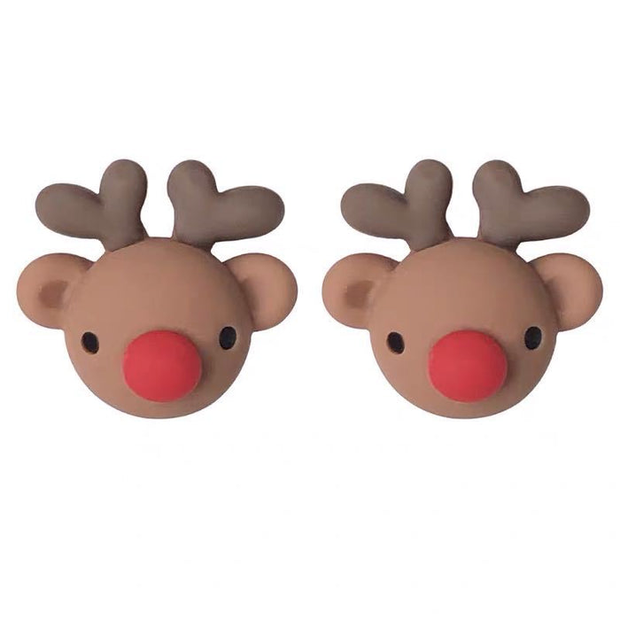 Wholesale Cartoon Cute Christmas Series Plastic Earrings JDC-ES-KaLu019