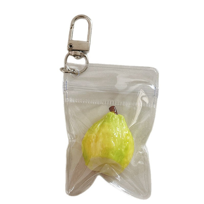Wholesale Simulated Guava Fruit Keychain Bag Charm Decorative Accessory Gift