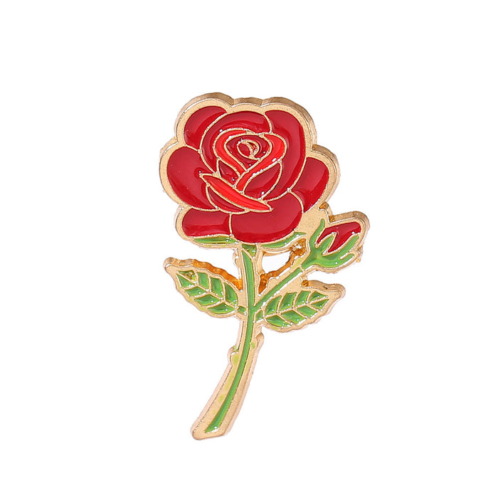 Wholesale Chic Metal Brooch Pin Trendy Elegant Flower Badge For Valentine Wedding Party Boutique Accessory