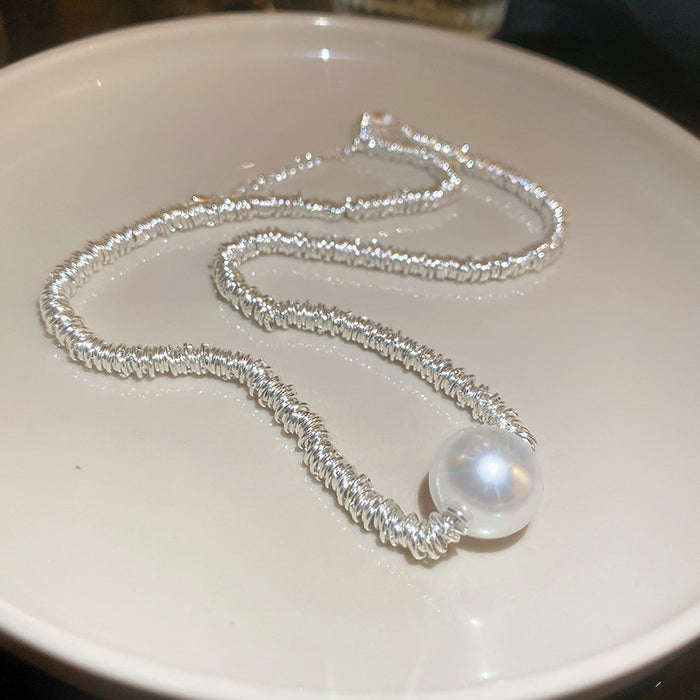 Wholesale New irregular pearl necklace, light luxury, niche design, collarbone chain
