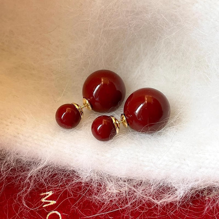 Wholesale   earrings red  tassel earrings S925 earrings