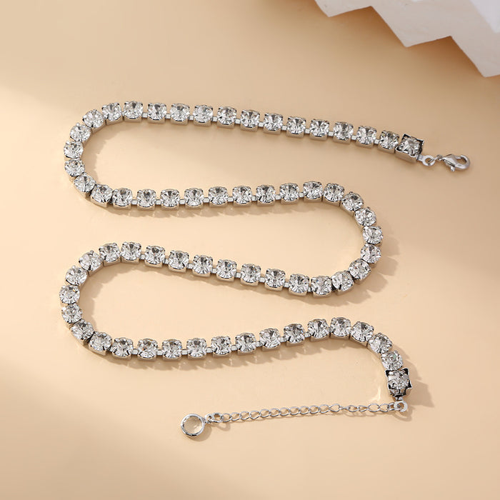 Wholesale Popular rhinestone claw chain versatile temperament bracelet copper plated real gold non fading accessory