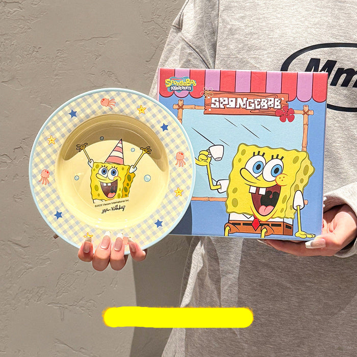 Wholesale Cute Couple Ceramic Plate and Bowl Tablerware Set