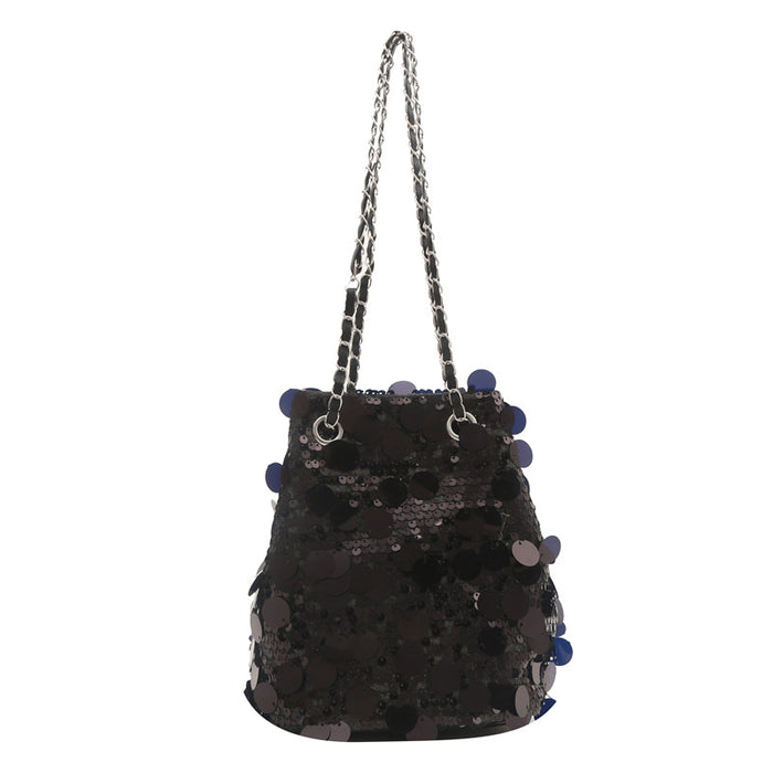 Wholesale Glitter niche design versatile chain crossbody bag, single shoulder bucket bag