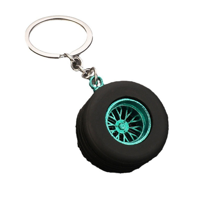 Wholesale  PVC soft rubber car tire keychain pendant silicone key chain