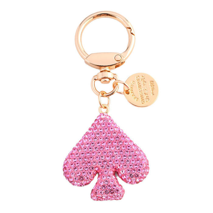Wholesale Red and Black Clay Full Diamond Keychain