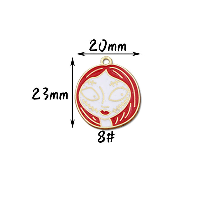 Wholesale 10pcs  Series  Alloy Dripping Oil Earrings Pendants Jewelry Accessories Factory